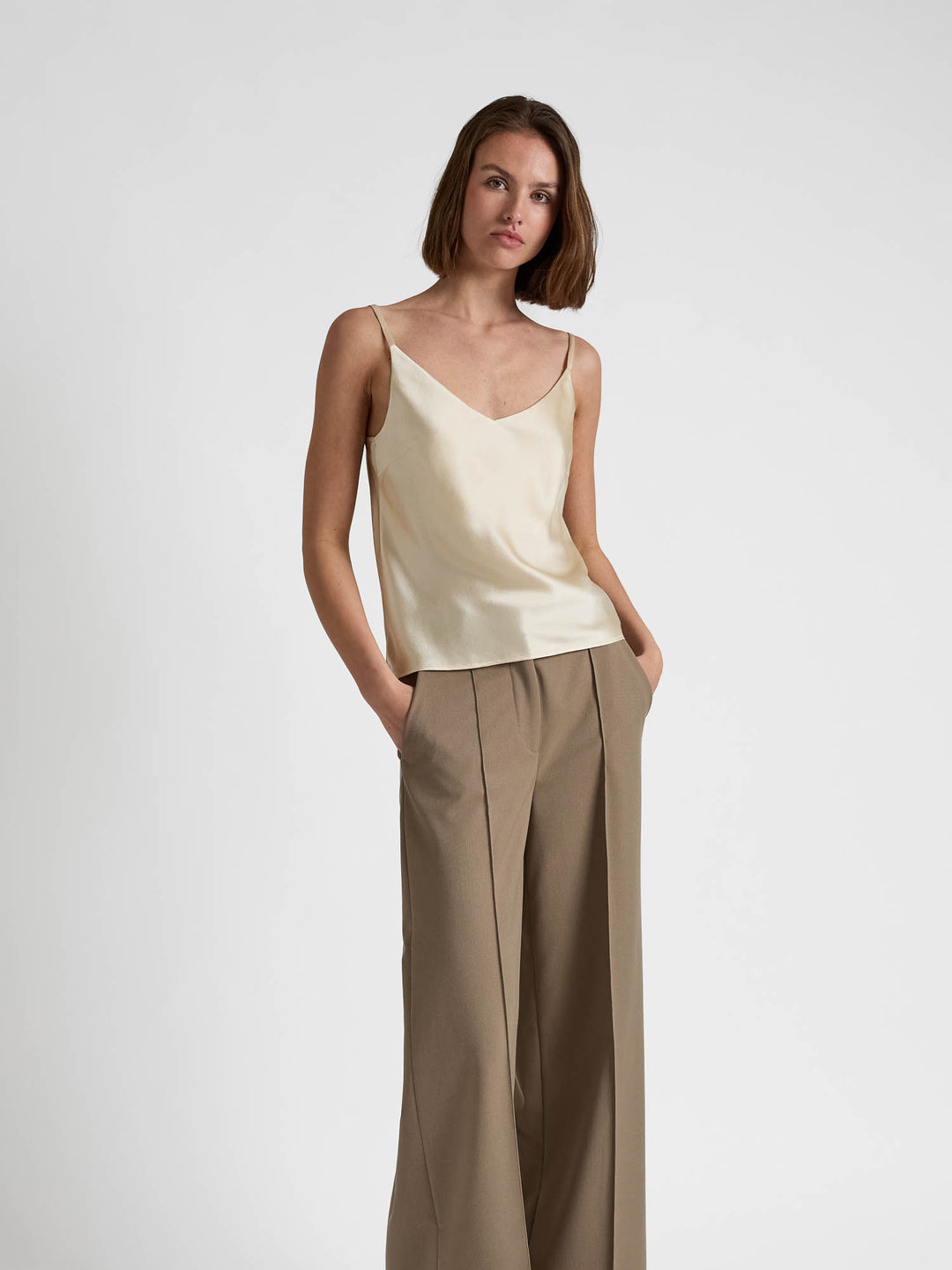 Silk top "Lillium" - Vanilla - 100% pure Cashmere - Scandinavian design - Kashmina