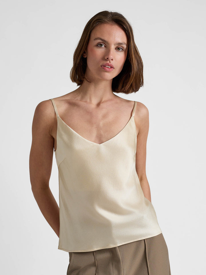 Silk top "Lillium" - Vanilla - 100% pure Cashmere - Scandinavian design - Kashmina