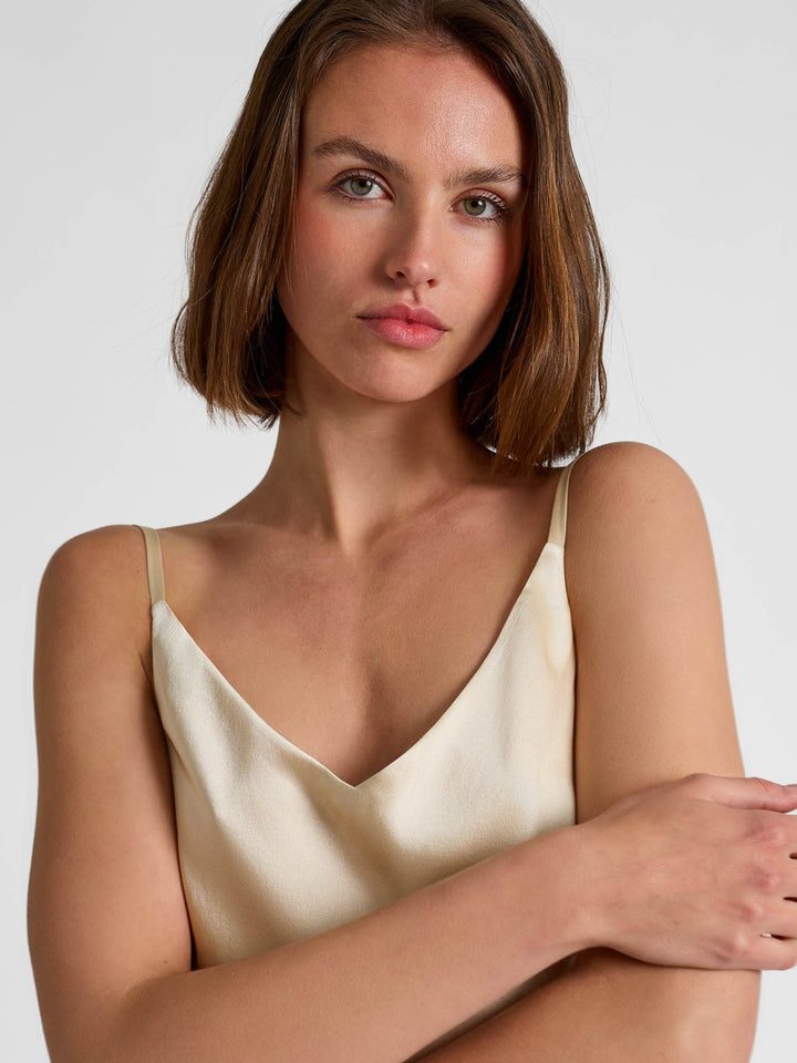 Silk top "Lillium" - Vanilla - 100% pure Cashmere - Scandinavian design - Kashmina