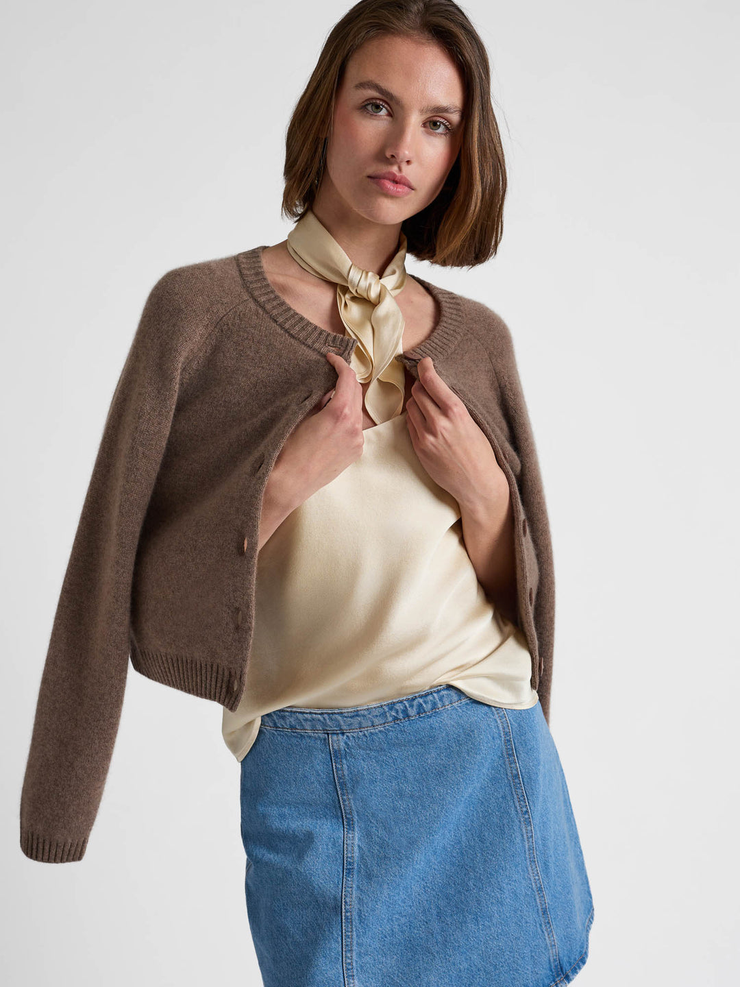 Silk top "Lillium" - Vanilla - 100% pure Cashmere - Scandinavian design - Kashmina