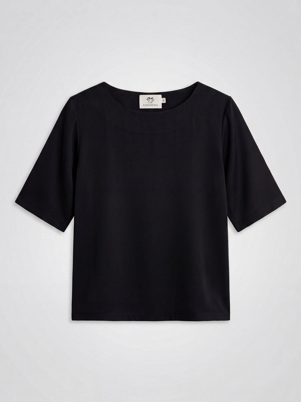 Silk blouse "Viola" - Black - 100% pure Cashmere - Scandinavian design - Kashmina