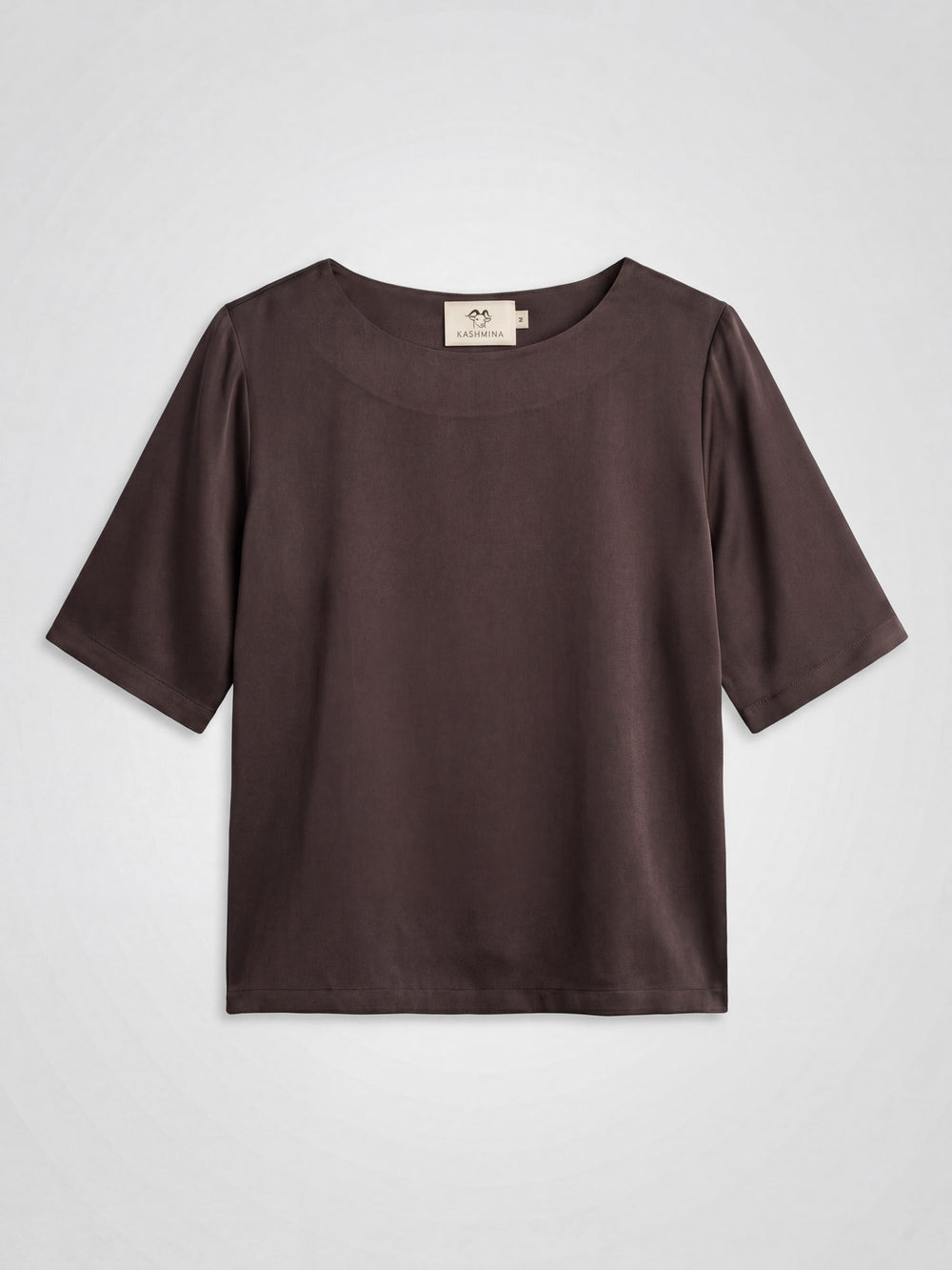 Silk blouse "Viola" - Chocolate - 100% pure Cashmere - Scandinavian design - Kashmina