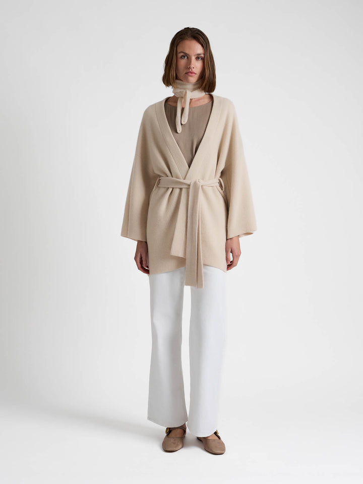 Silk blouse "Viola" - Taupe - 100% pure Cashmere - Scandinavian design - Kashmina