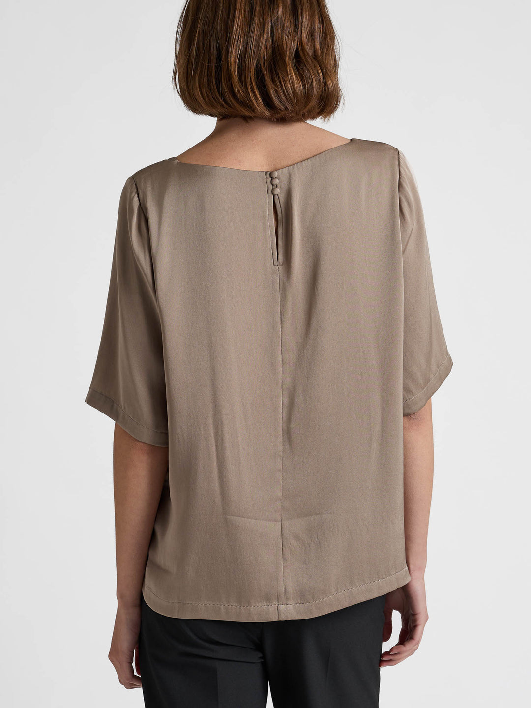 Silk blouse "Viola" - Taupe - 100% pure Cashmere - Scandinavian design - Kashmina
