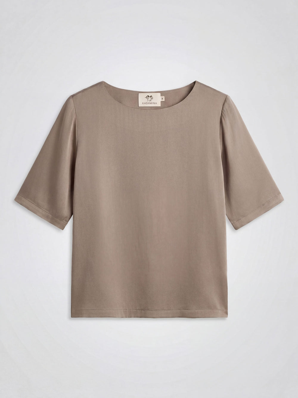 Silk blouse "Viola" - Taupe - 100% pure Cashmere - Scandinavian design - Kashmina