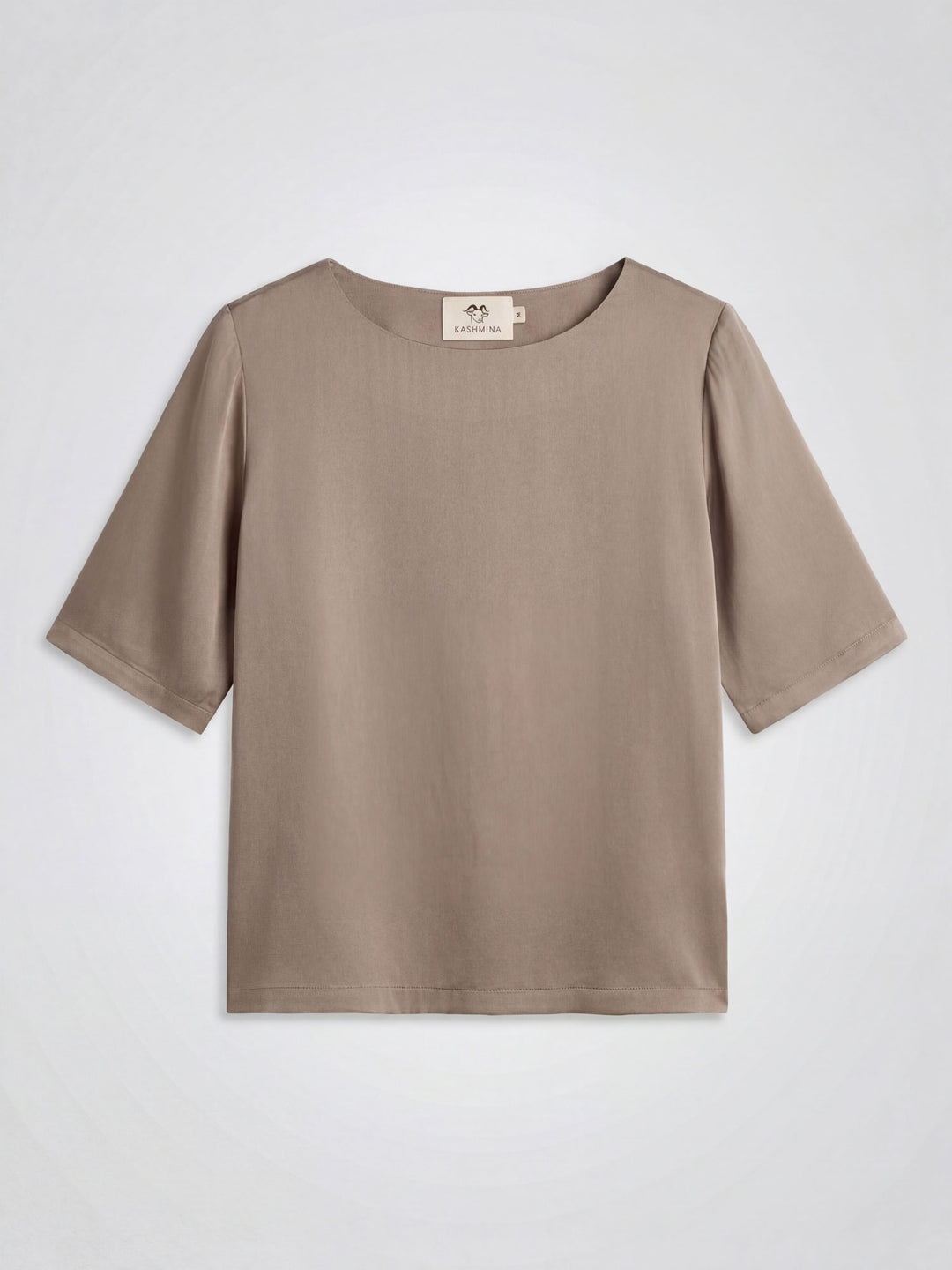 Silk blouse "Viola" - Taupe - 100% pure Cashmere - Scandinavian design - Kashmina