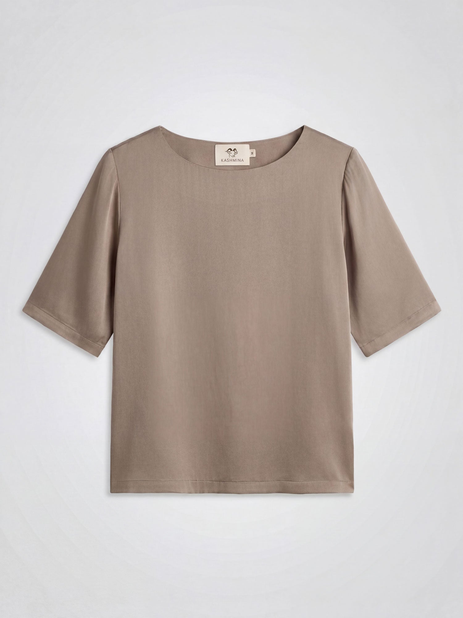Silk blouse "Viola" - Taupe - 100% pure Cashmere - Scandinavian design - Kashmina