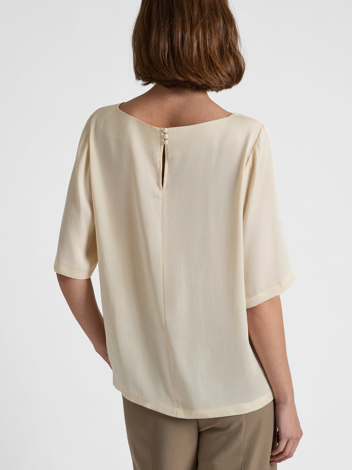 Silk blouse "Viola" - Vanilla - 100% pure Cashmere - Scandinavian design - Kashmina