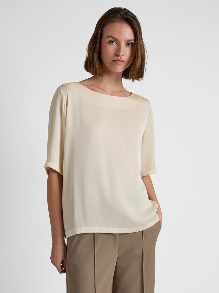 Silk blouse "Viola" - Vanilla - 100% pure Cashmere - Scandinavian design - Kashmina