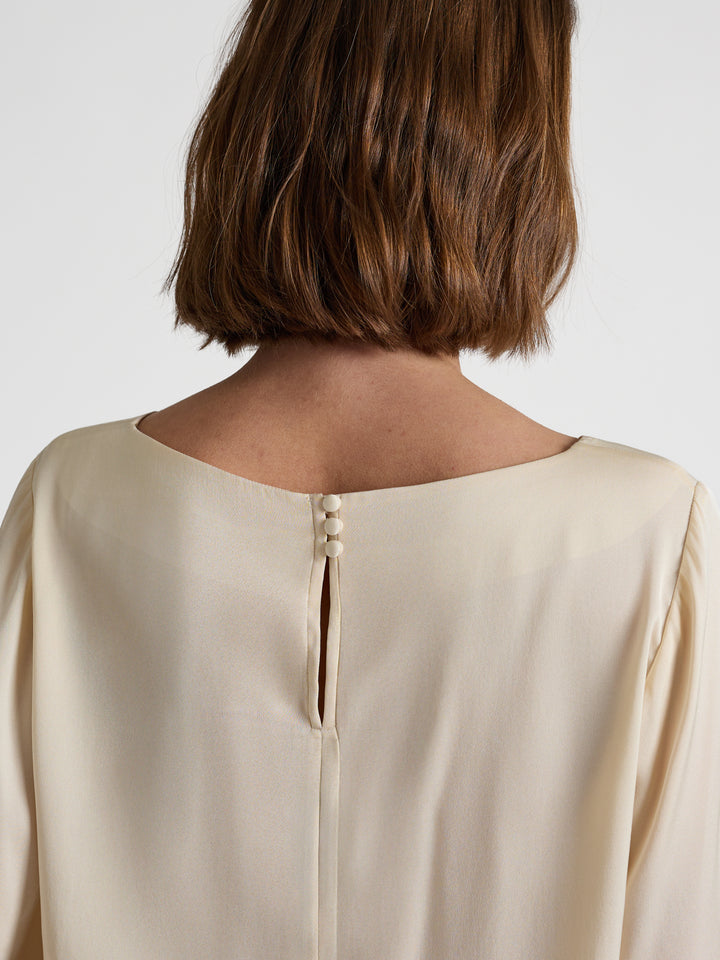 Silk blouse "Viola" - Vanilla - 100% pure Cashmere - Scandinavian design - Kashmina