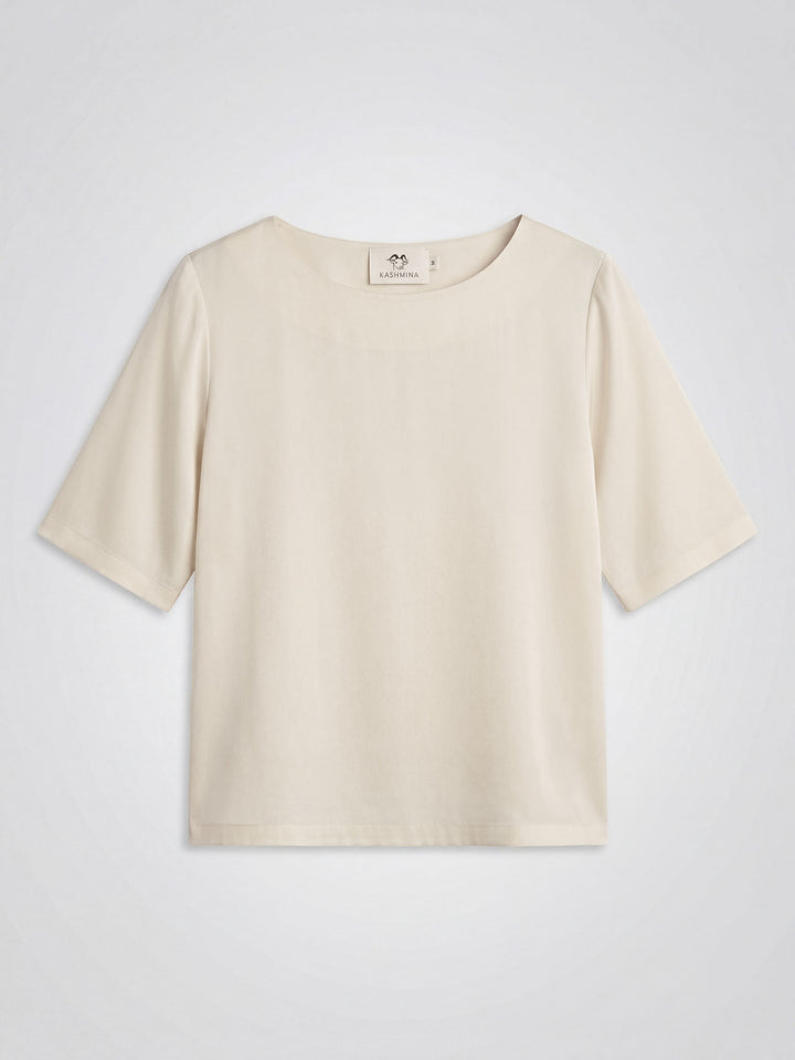 Silk blouse "Viola" - Vanilla - 100% pure Cashmere - Scandinavian design - Kashmina