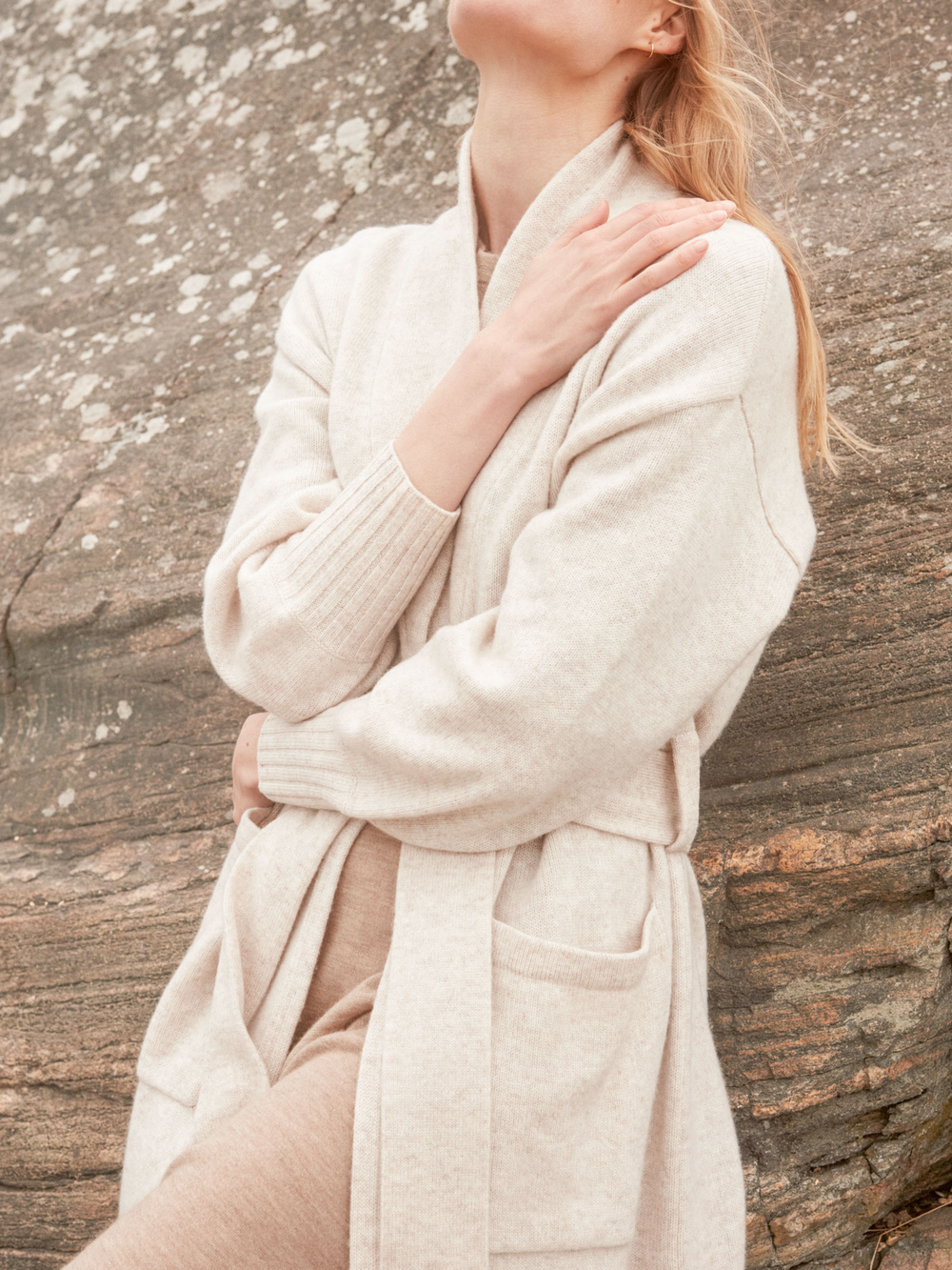 Cashmere coat "Trench" - beige - 100% pure Cashmere - Scandinavian design - Kashmina of Norway