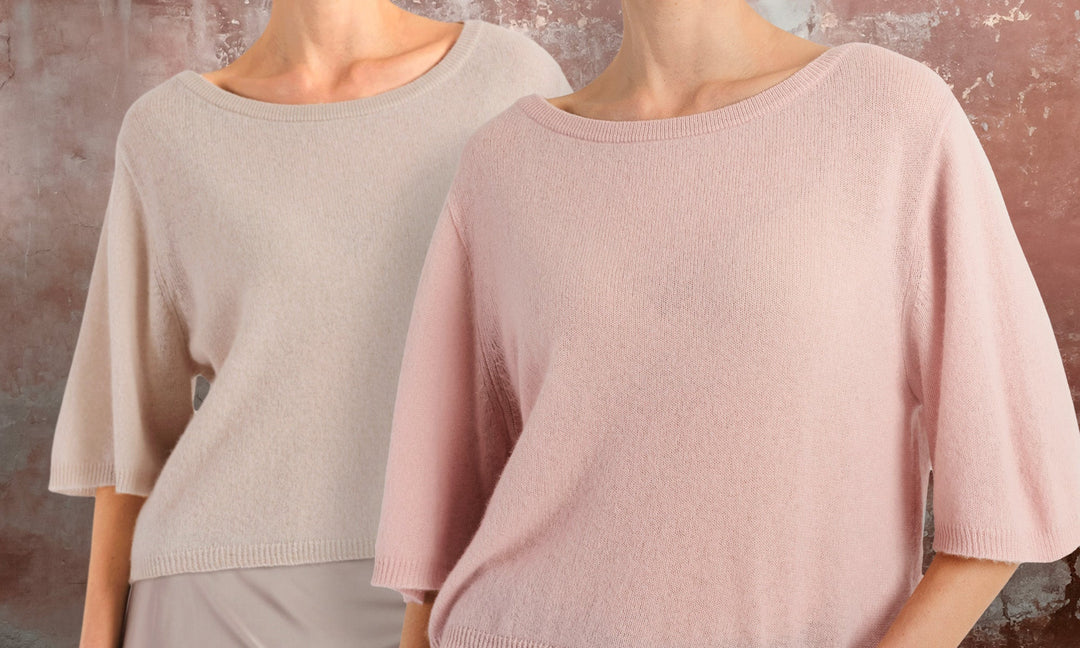 Cashmere top "Vaar" - Rose glow - 100% pure Cashmere - Scandinavian design - Kashmina of Norway