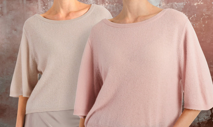 Cashmere top "Vaar" - Rose glow - 100% pure Cashmere - Scandinavian design - Kashmina of Norway