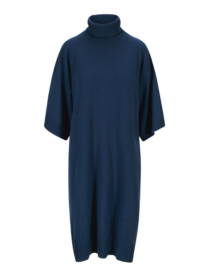 cashmere dress breeze, wool dress in 100% cashmere from kashmina, Norwegian design, mountain blue 