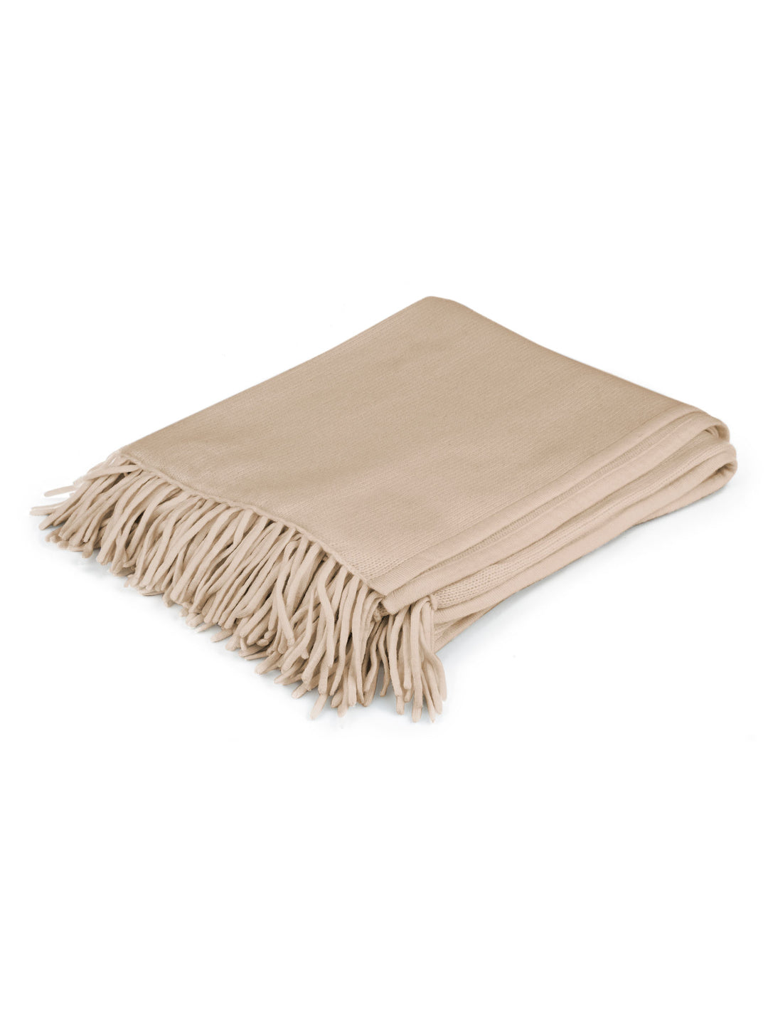 Cashmere blanket "LUX" in 100% pure cashmere by Kashmina, sand color / brown..