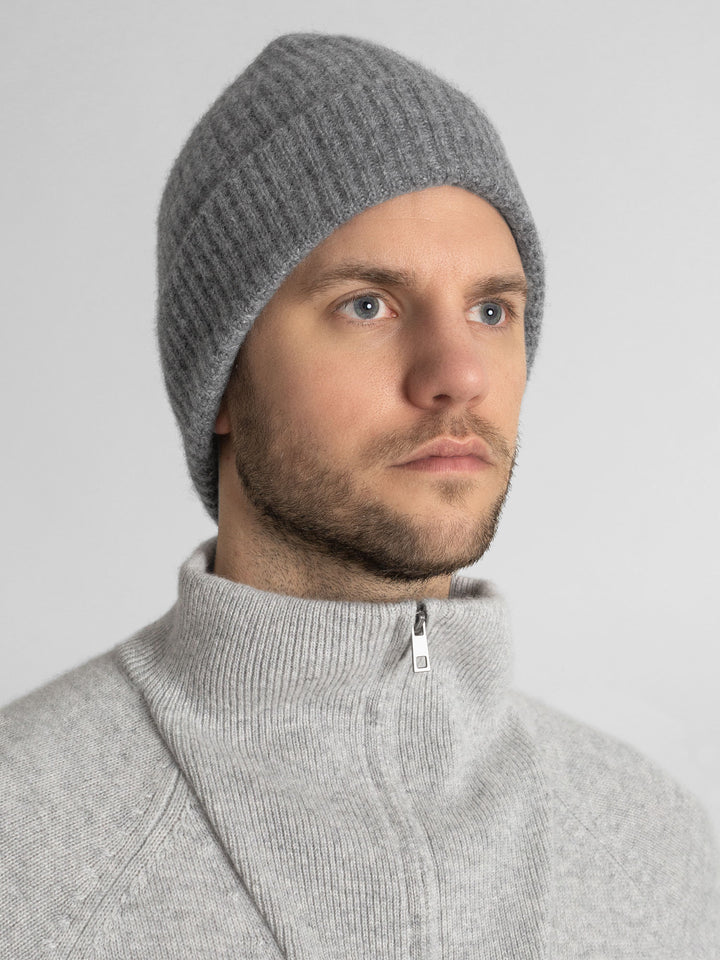 100% cashmere cap beanie hat men kashmina norwegian design sustainable fashion natural quality