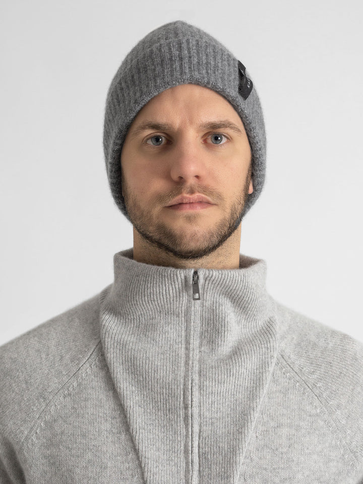 100% cashmere cap beanie hat men kashmina norwegian design sustainable fashion natural quality