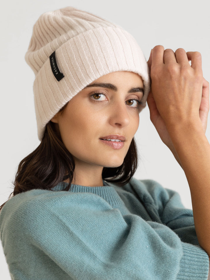 kashmina hat pearl cashmere beanie sustainable norwegian design