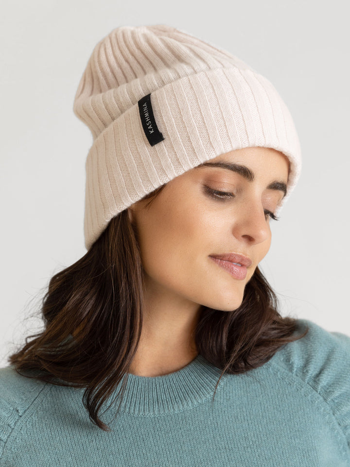 kashmina hat pearl cashmere beanie sustainable norwegian design