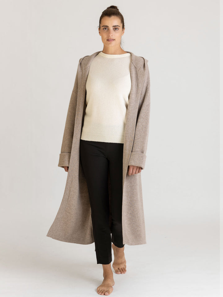 Nora hooded cashmere coat, 100% cashmere from Kashmina