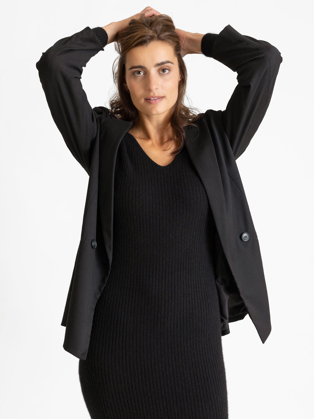 Cashmere dress "Frida", rib knitted dress in 100% cashmere from Kashmina