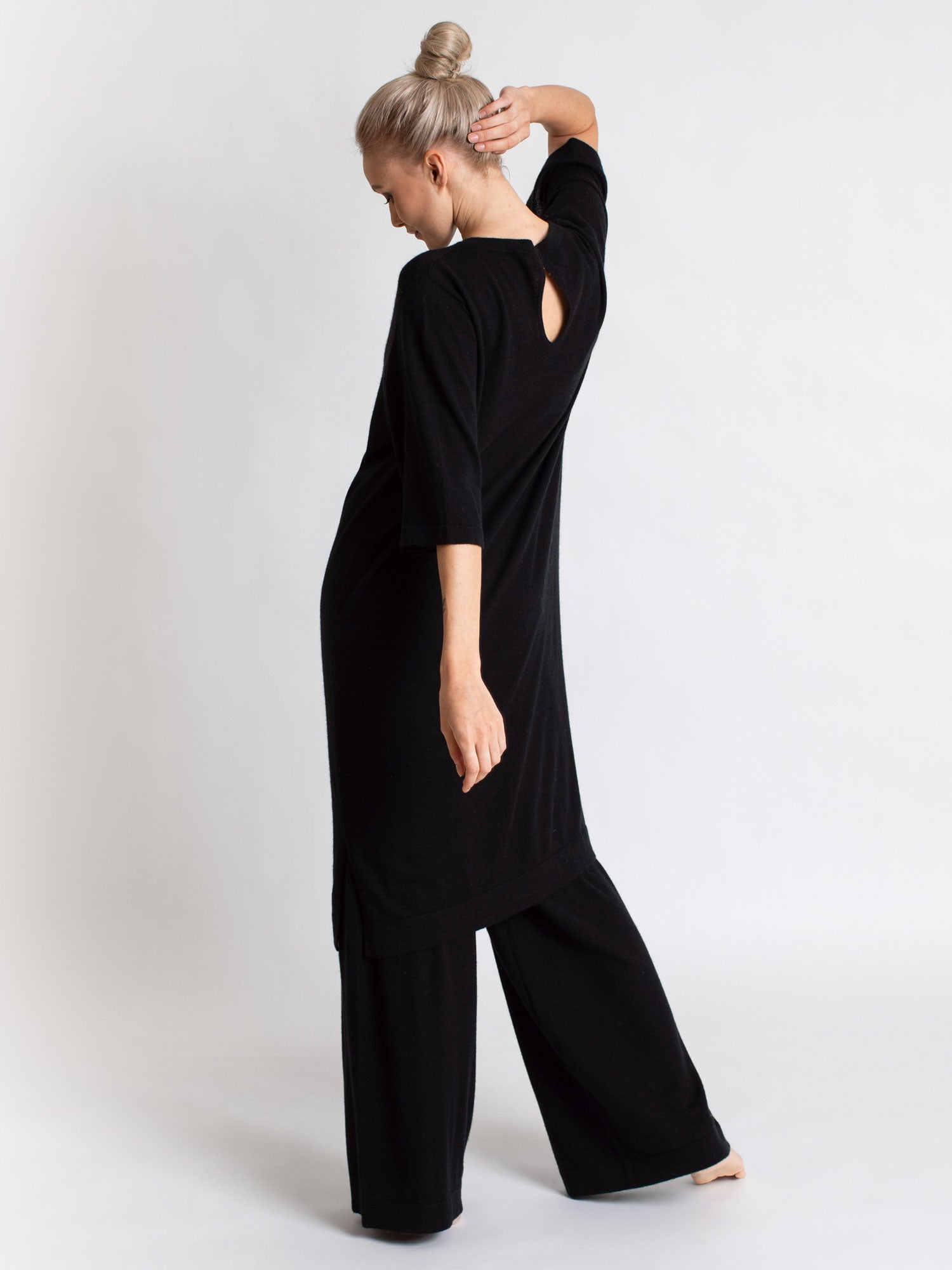 Cashmere dress Air tunic black