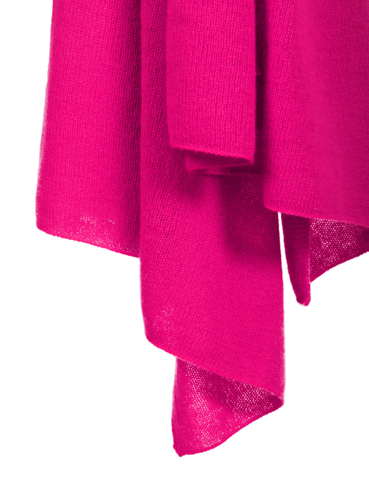 Cashmere scarf "Flow" 100% cashmere airy and light. Norwegian design. Hot pink