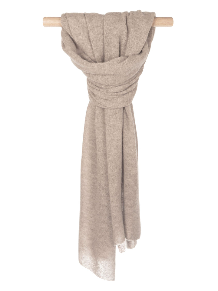 Cashmere scarf "Flow" 100% cashmere from  Kashmina, toast