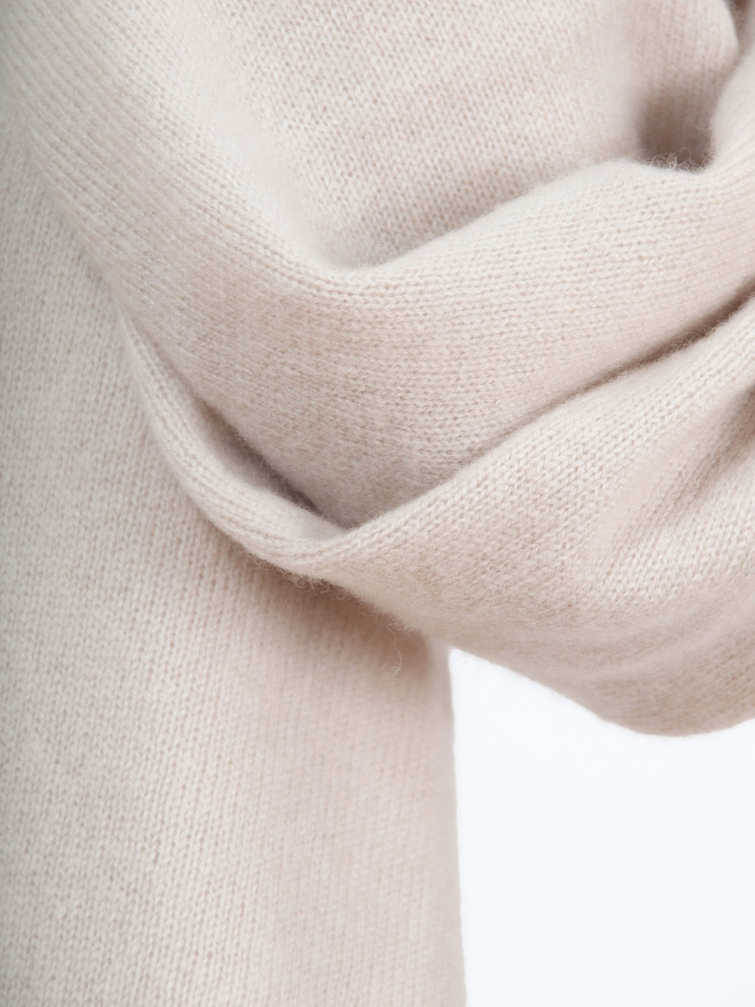 Cashmere scarf "Signature" in 100% cashmere from Kashmina, pearl color