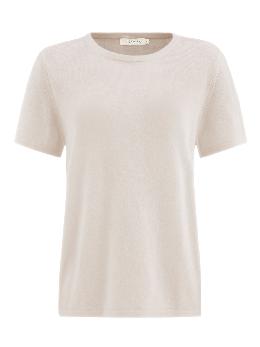 cashmere t-shirt in 100% cashmere by Kashmina. Color: Pearl.