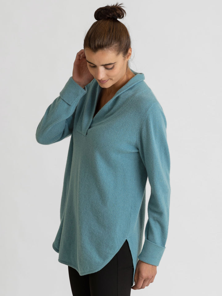 cashmere sweater big shirt in 100% cashmere by Kashmina