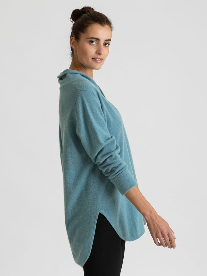 cashmere sweater big shirt in 100% cashmere by Kashmina