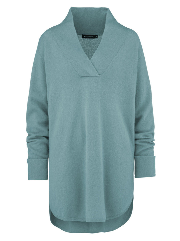 cashmere sweater big shirt in 100% cashmere by Kashmina