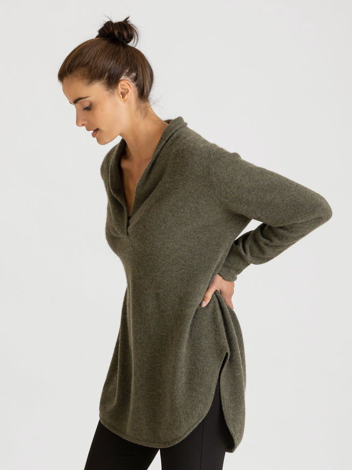 Cashmere sweater "Ida" - army