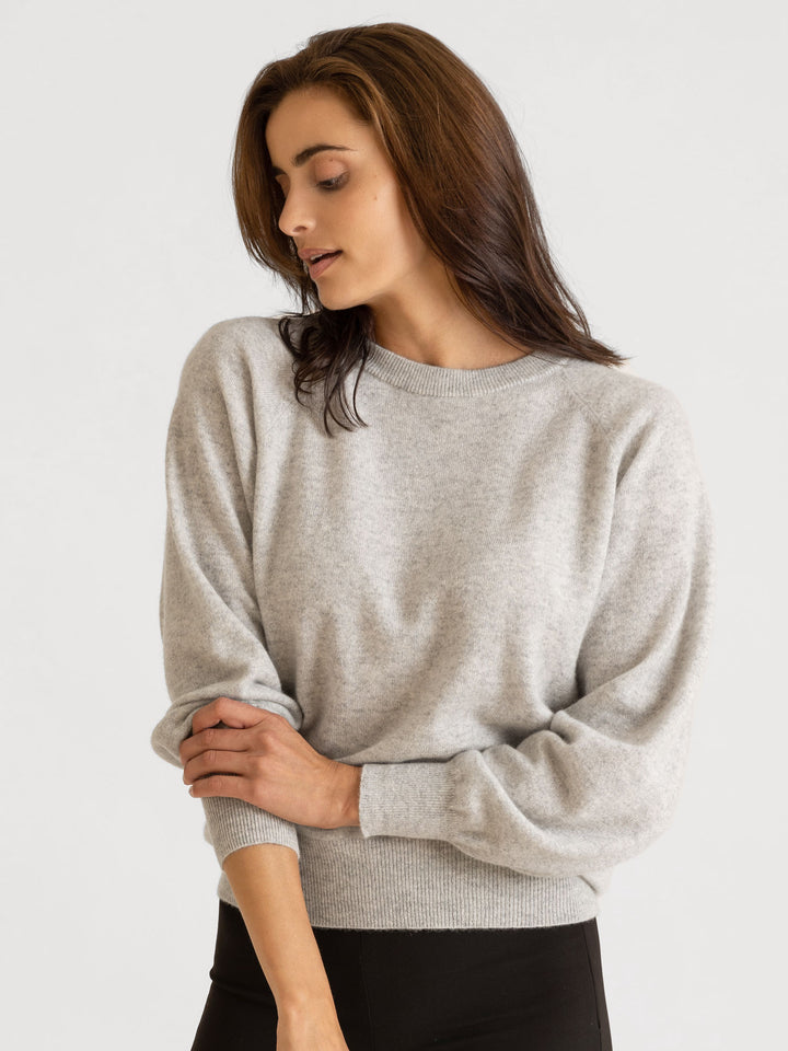 Embla cashmere sweater, 100% cashmere, norwegian design, light grey