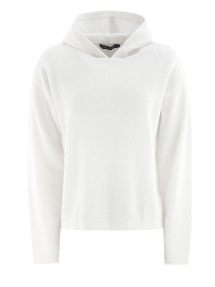 cashmere sweater with hood in 100% cashmere by Kashmina