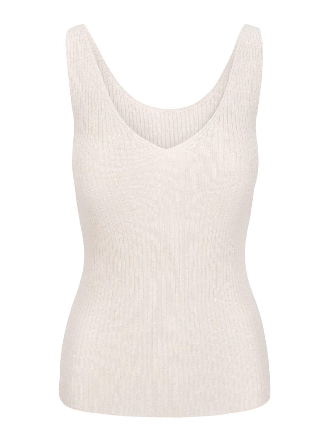 Cashmere singlet "Lilly", 100% cashmere rib knitted