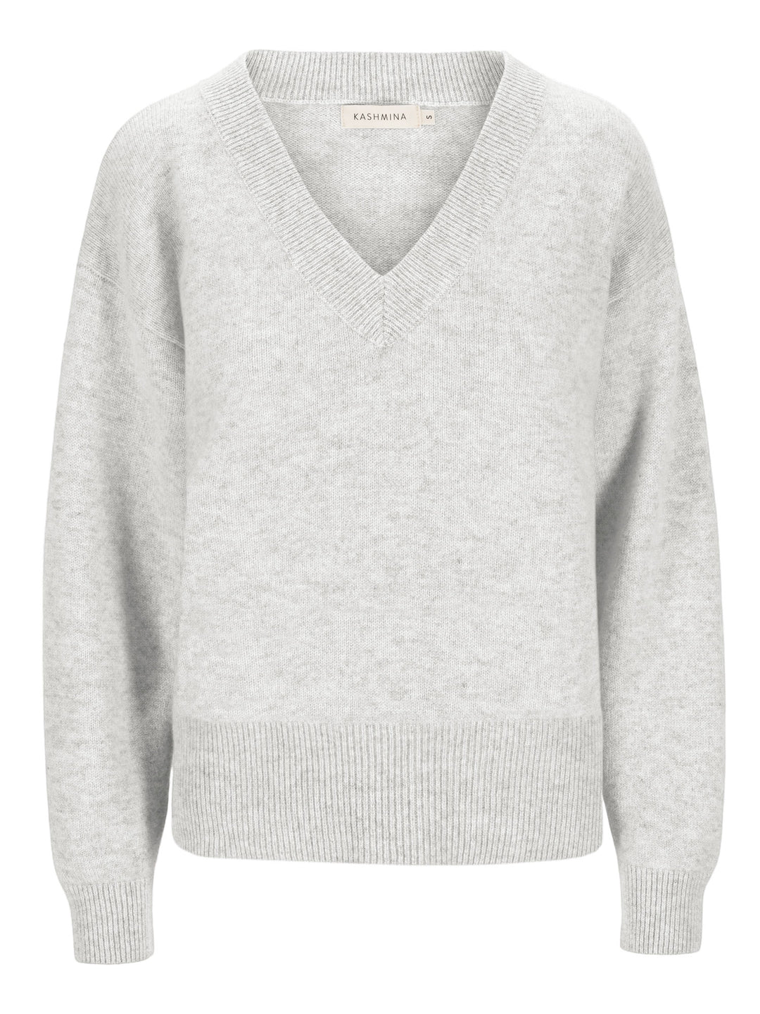 Luca cashmere sweater from Kashmina, 100% kashmir, light grey