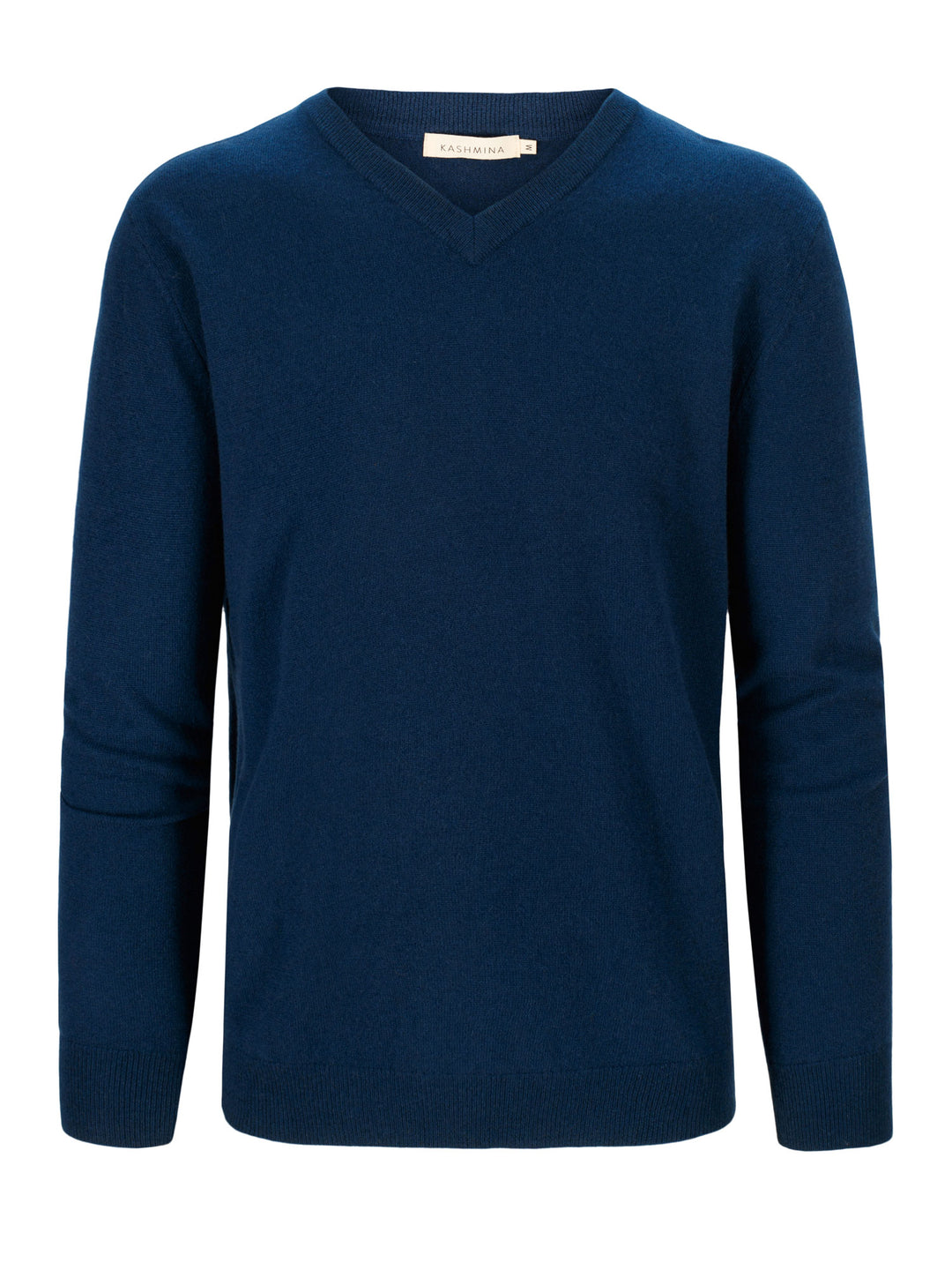 cashmere sweater v-neck men, 100% cashmere from Kashmina, mountain blue wool sweater