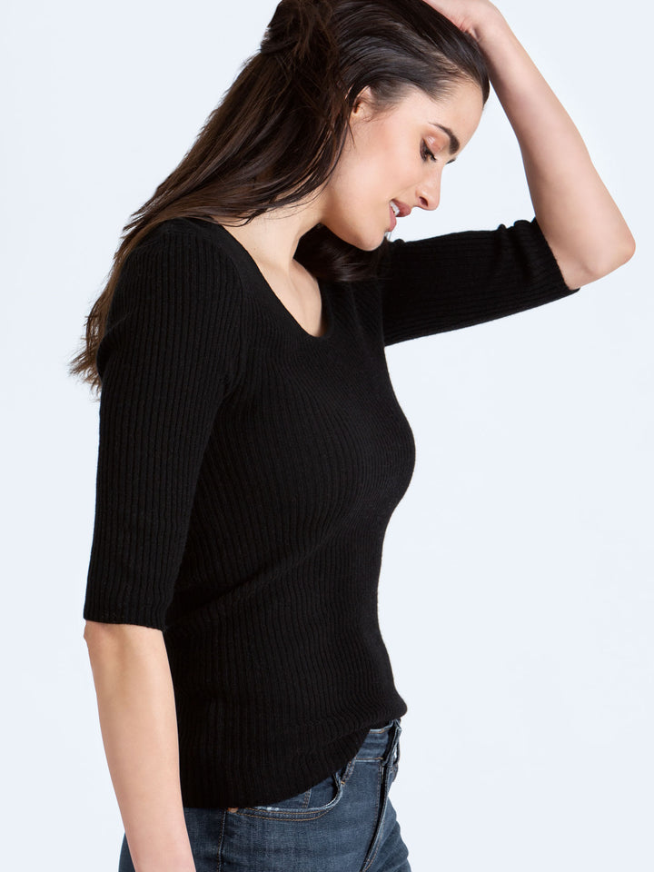 Cashmere sweater Fanny short sleeved light 100% pure cashmere