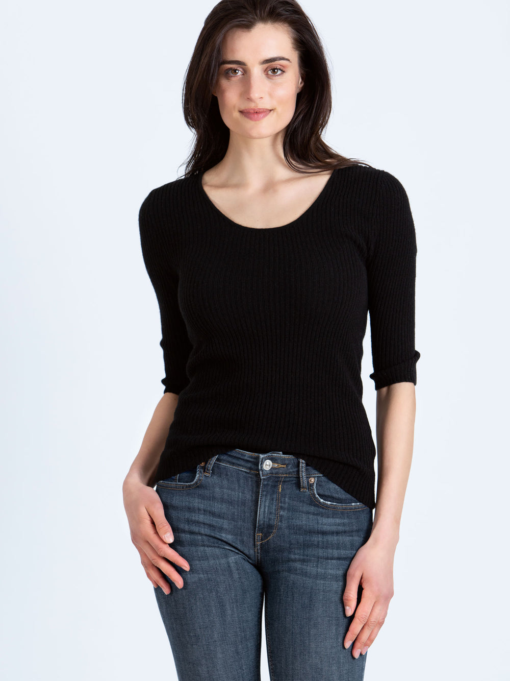 Cashmere sweater Fanny short sleeved light 100% pure cashmere