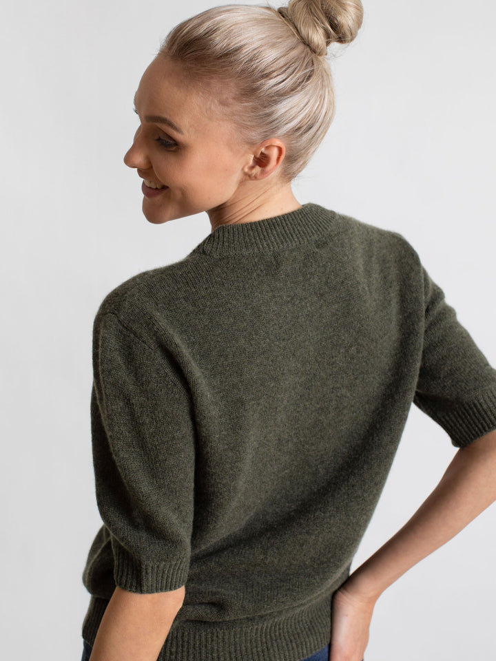 Short sleeved cashmere sweater from Kashmina 100% cashmere
