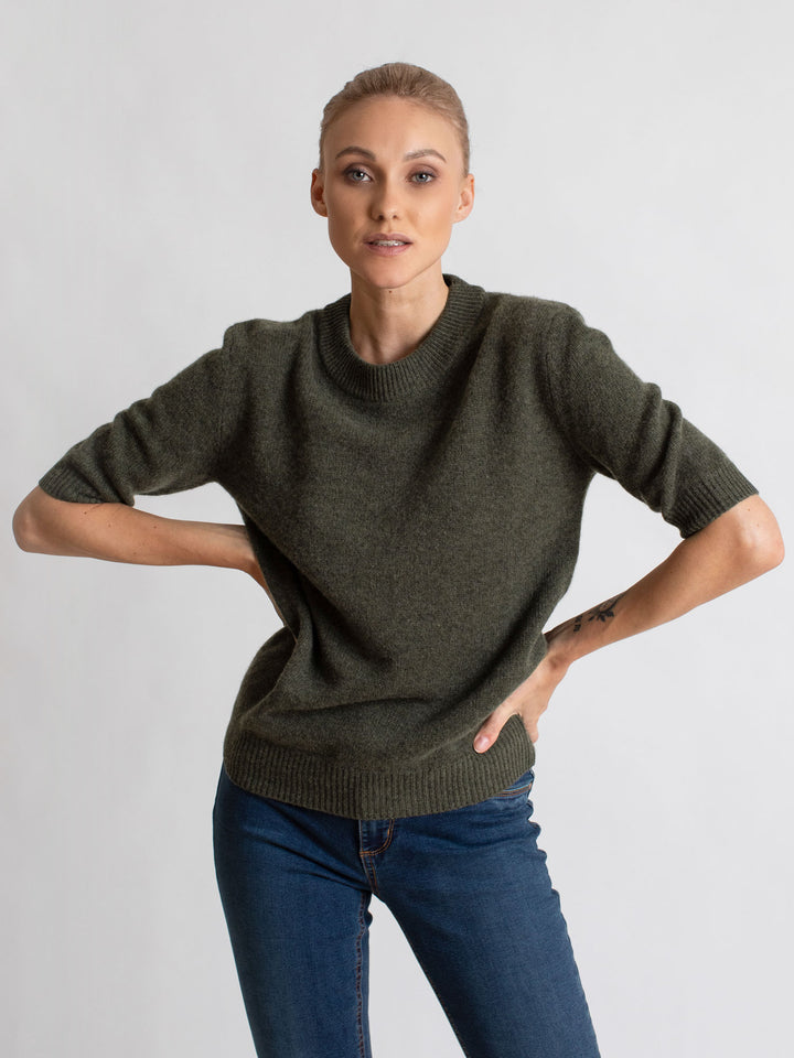 Short sleeved cashmere sweater from Kashmina 100% cashmere