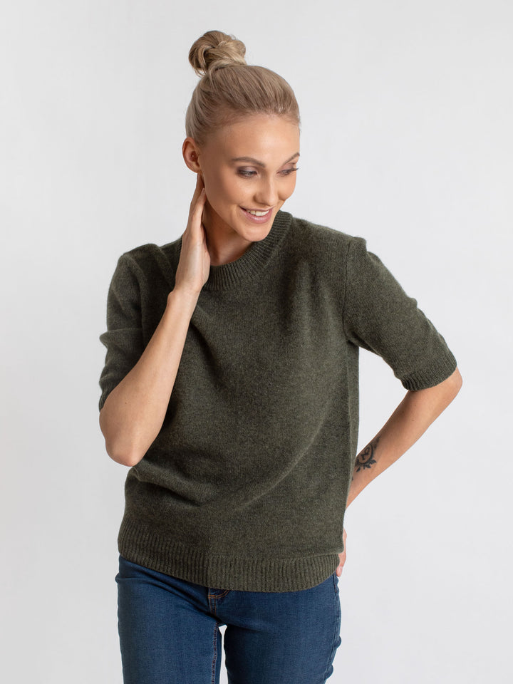 Short sleeved cashmere sweater from Kashmina 100% cashmere