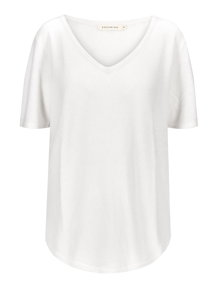 Cashmere T-shirt "Iben" 100% cashmere from Kashmina.