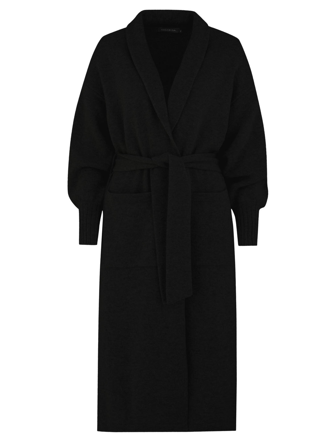 cashmere coat Trench from Kashmina - 100% cashmere and norwegian design, black