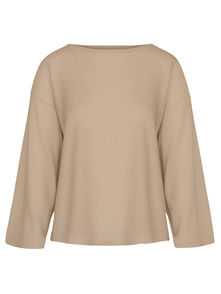 cashmere sweater, Flash, in 100% pure cashmere, by Kashmina, sand color