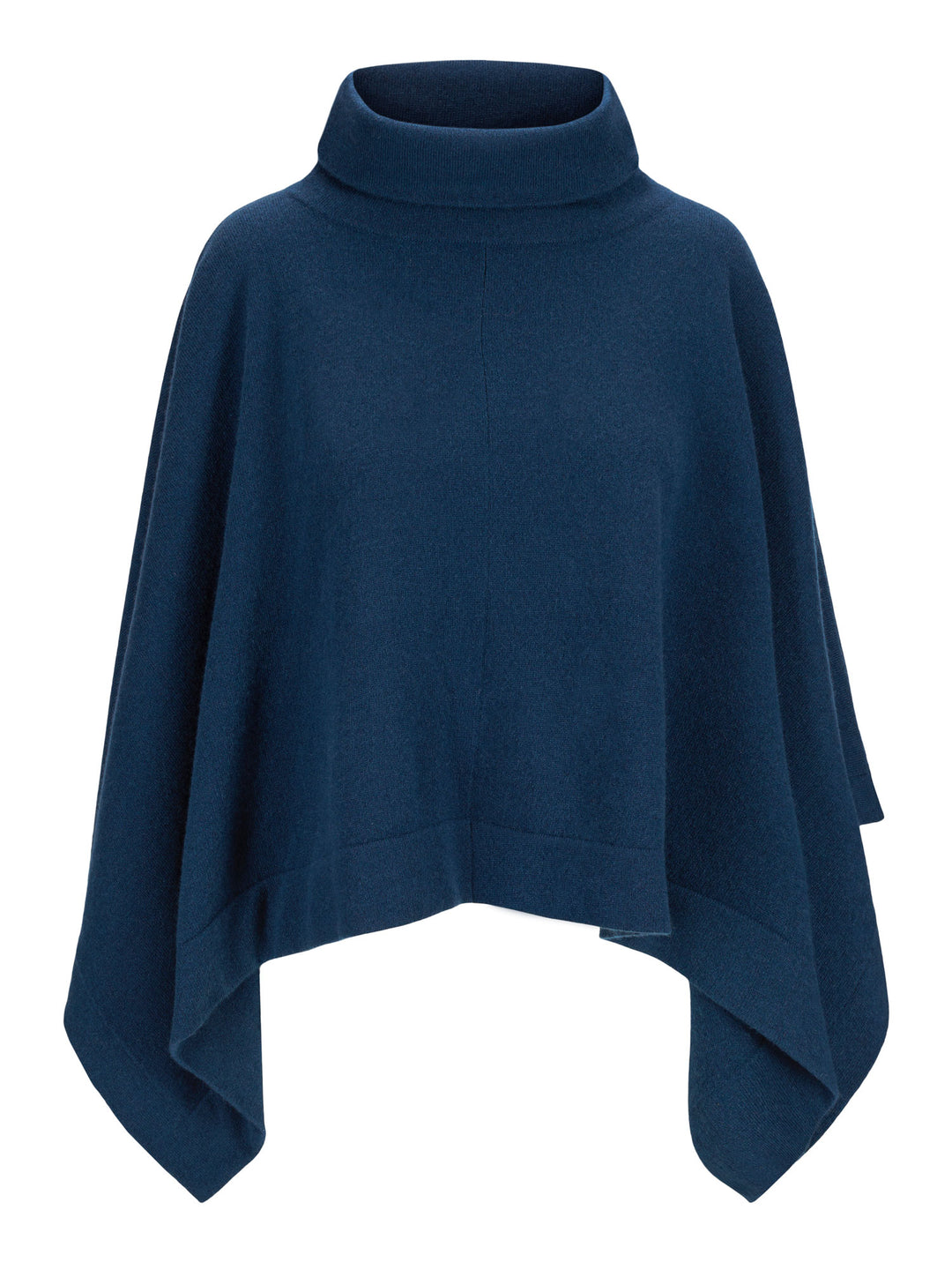 cashmere poncho, turtle neck, mountain blue 100% pure cashmere.