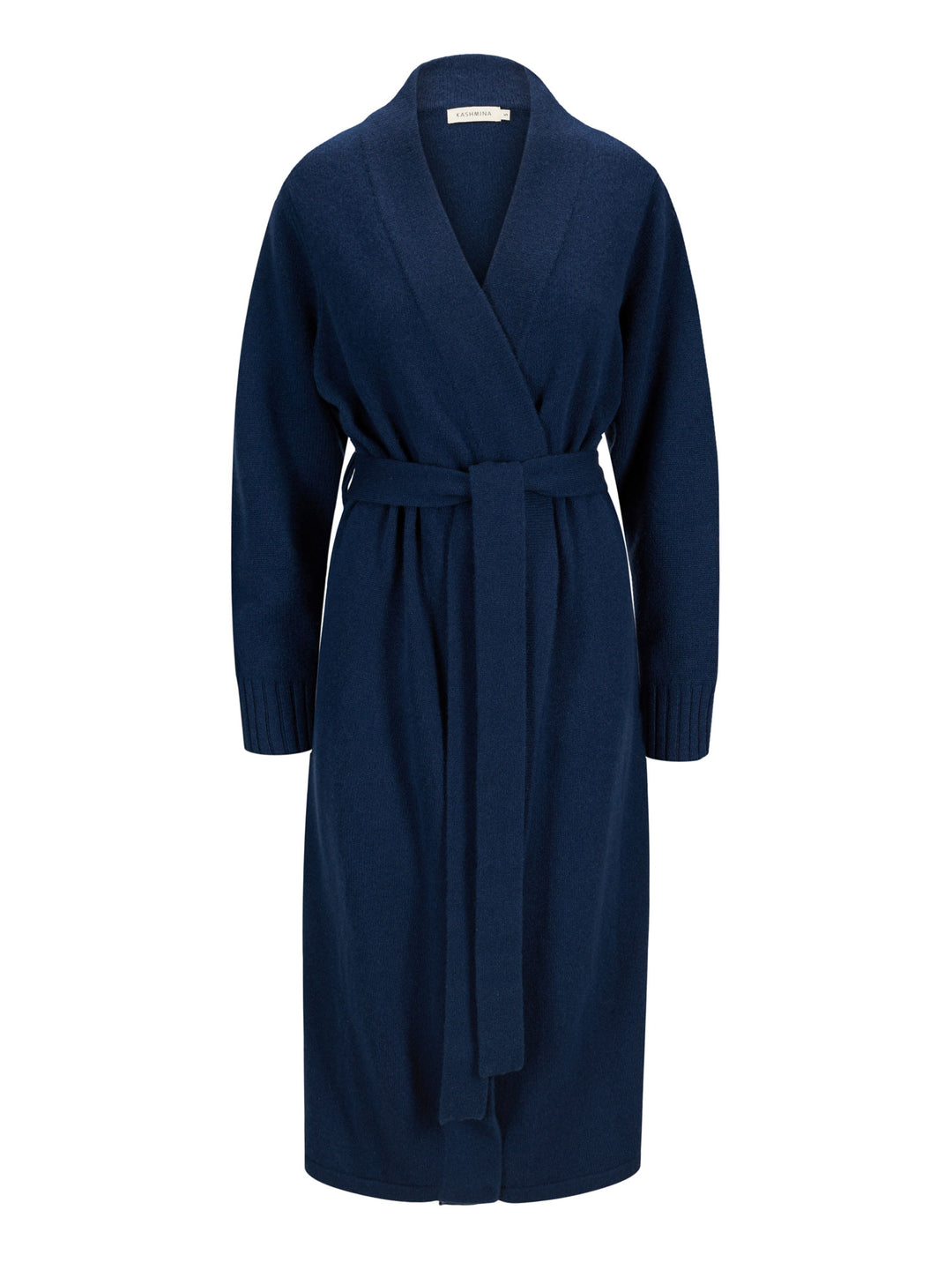 cashmere robe from kashmina, 100% pure cashmere wool, comfort, mountain blue.